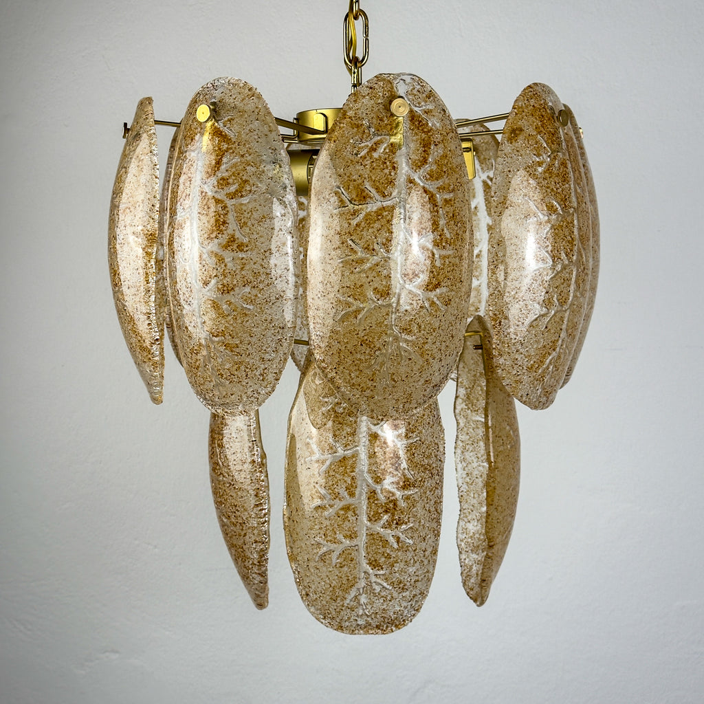 Original cascade murano glass chandelier, Italy 1980s