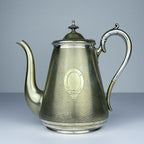 Antique silver plated coffee pot by BENETFINK&Co, Cheapside London, England, late 19th century