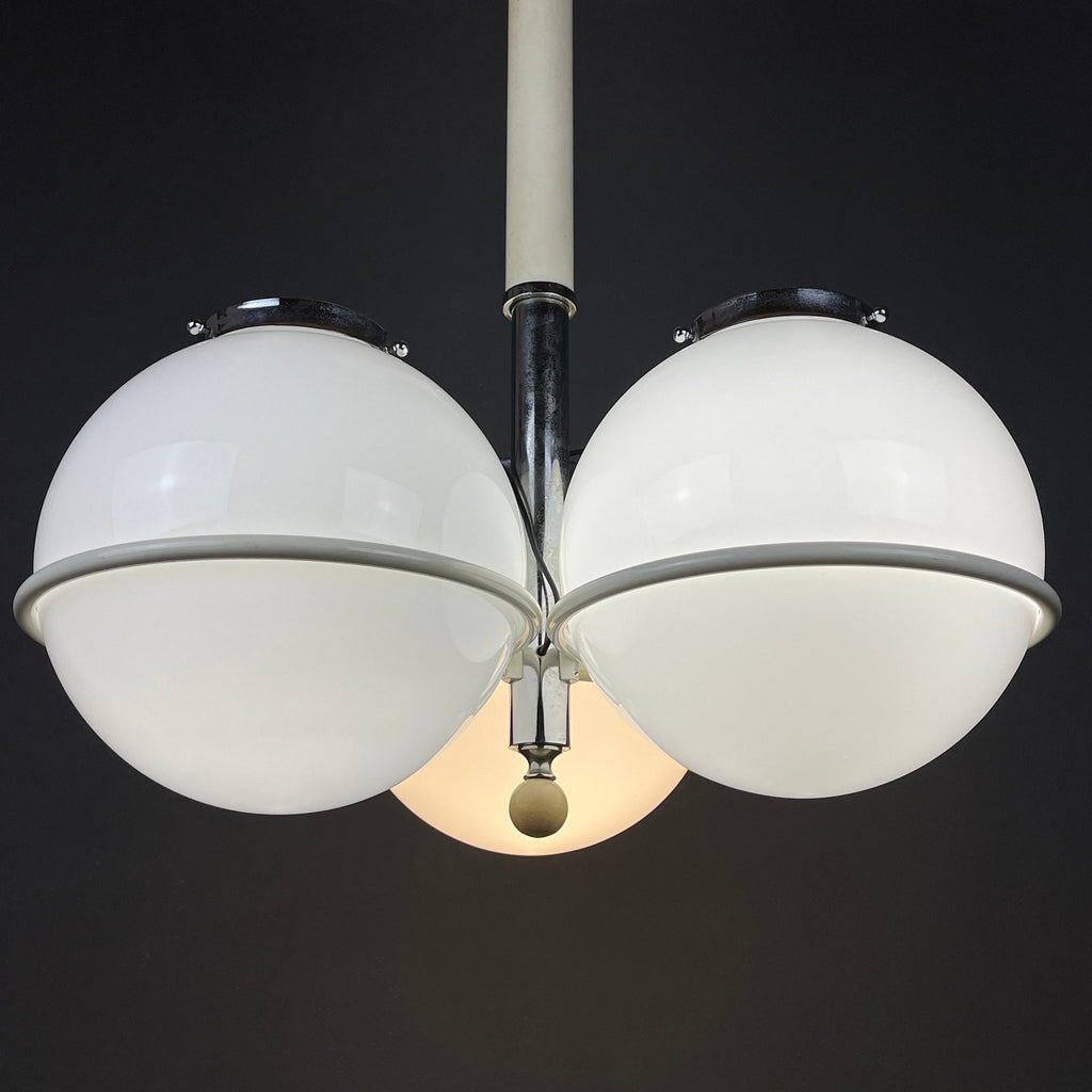 Gino Sarfatti murano glass globe chandelier Italy 1960s