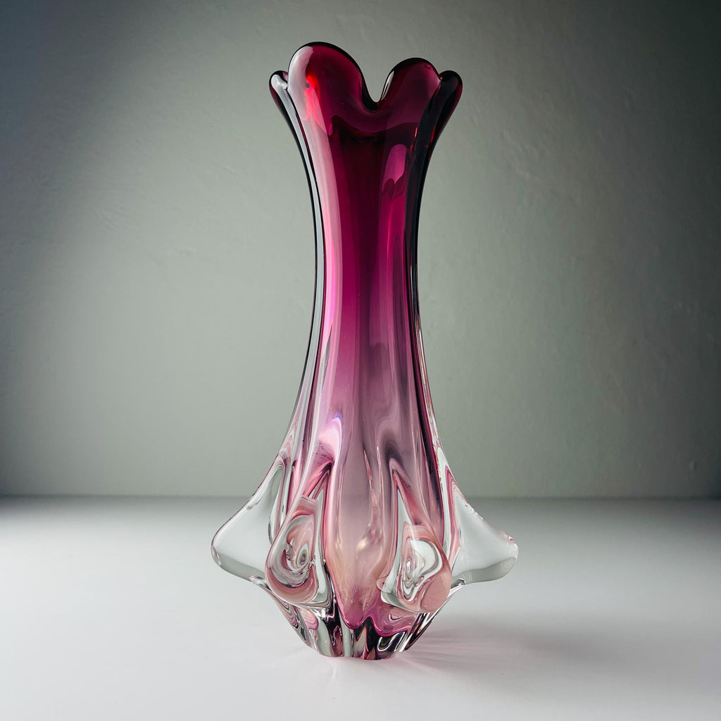 Vintage Murano vase Chambord by Fratelli Toso, Italy 1960s