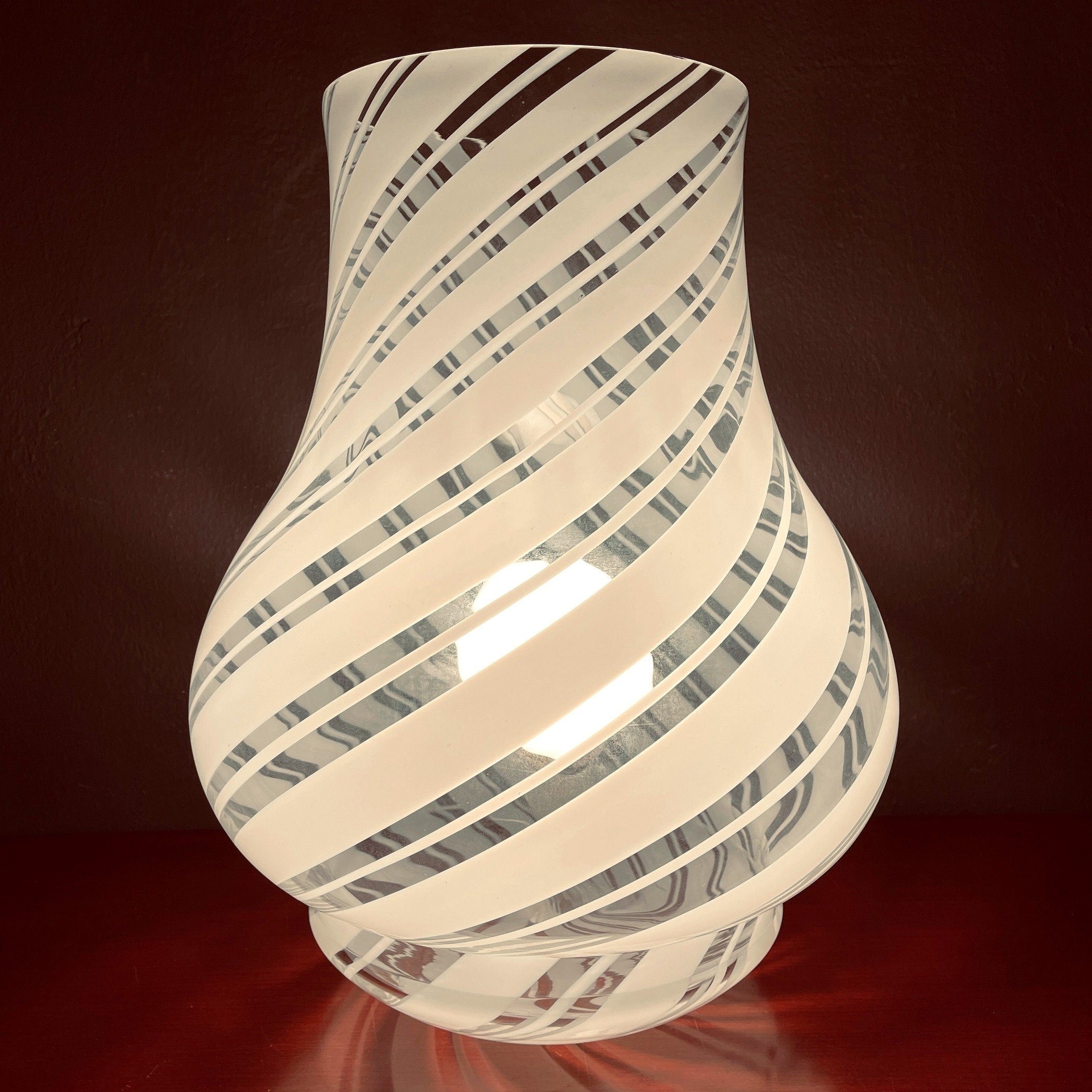 XL Vintage Murano Mushroom Table Lamp - G.G. Luce Italy 1980s