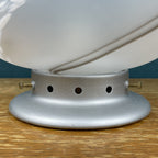 Vintage Murano Glass Night Lamp: 80s Italian Swirl Sphere Table Lamp