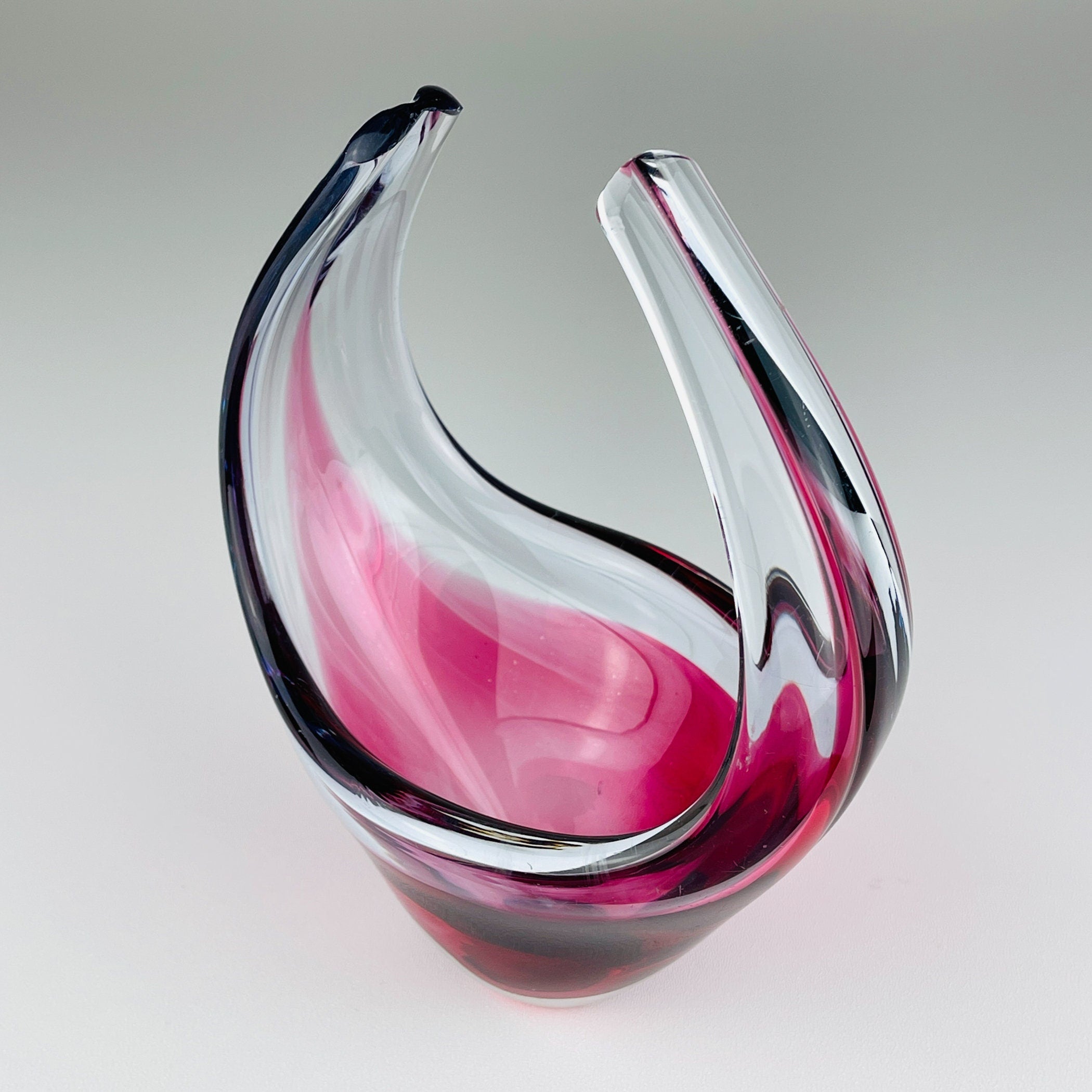 Vintage small murano vase Italy 1970s, Mid-century modern design