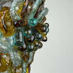 Antique murano glass pendant lamp, Italy 1910s Art Nouveau vintage lighting