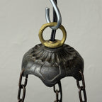 Antique murano glass pendant lamp, Italy 1910s Art Nouveau vintage lighting