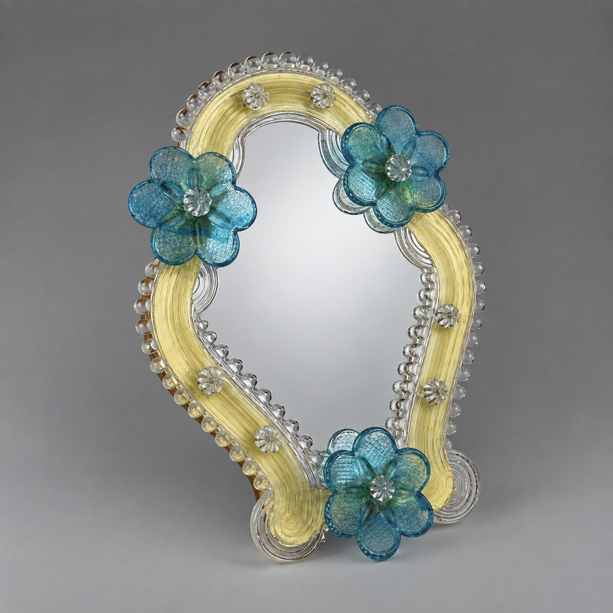 Original Murano glass mirror, Italy 1950s, Vintage home decor