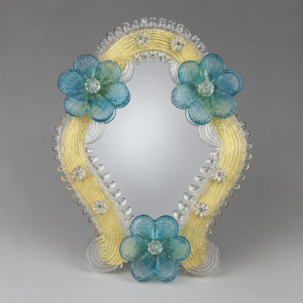 Original Murano glass mirror, Italy 1950s, Vintage home decor