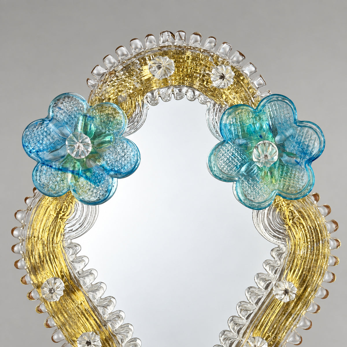 Original Murano glass mirror, Italy 1950s, Vintage home decor