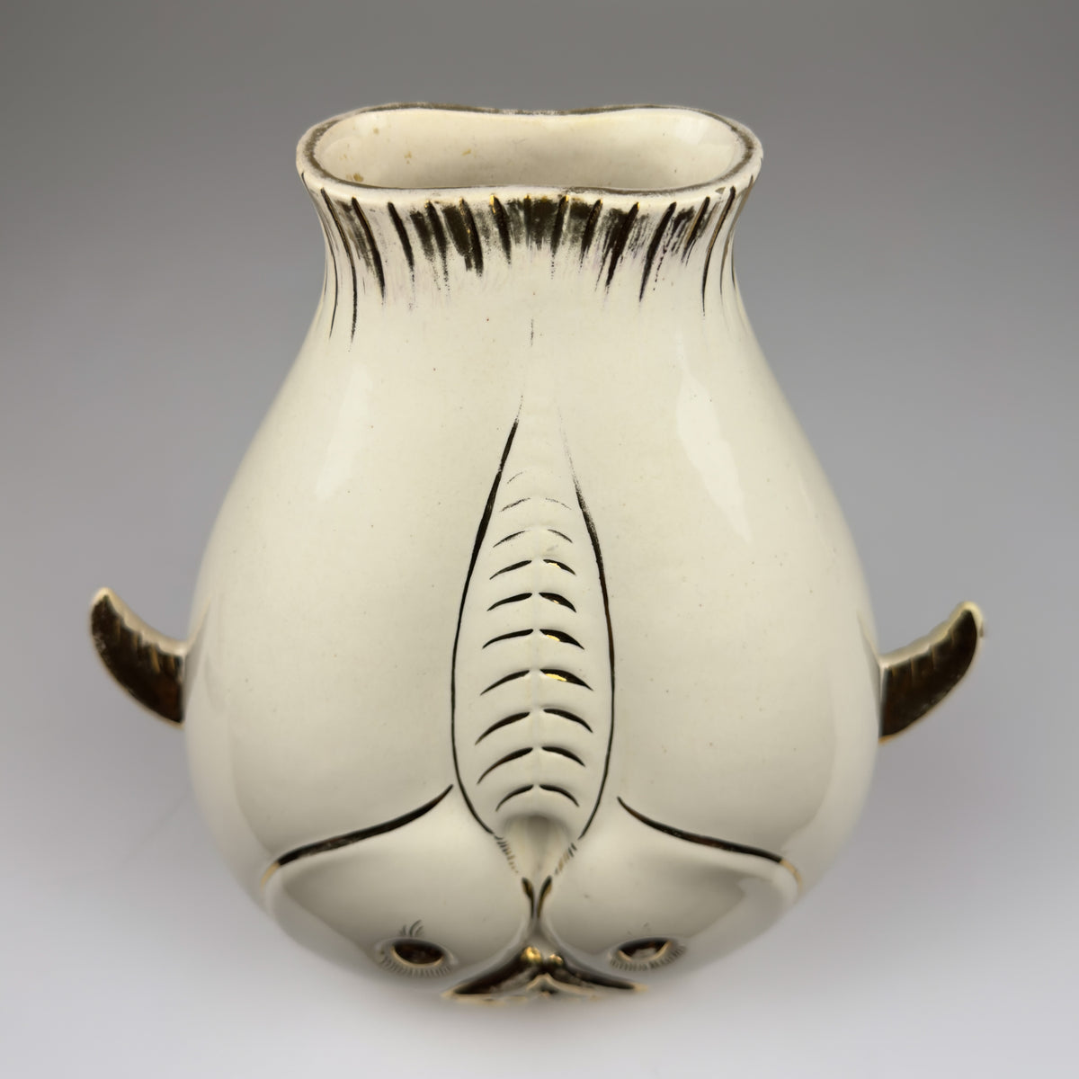 Vintage ceramic fish-shaped vase, Italy 1950s