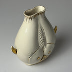 Vintage ceramic fish-shaped vase, Italy 1950s