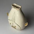 Vintage ceramic fish-shaped vase, Italy 1950s