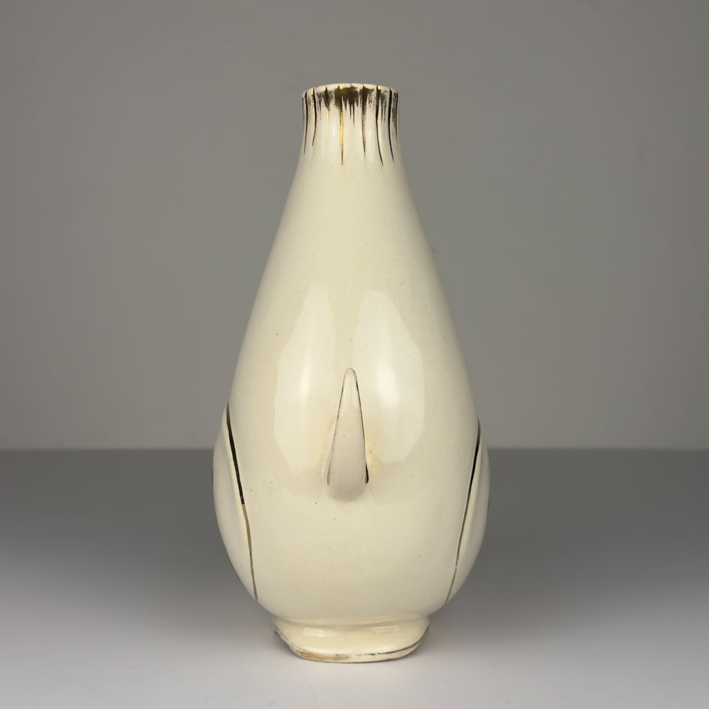 Vintage ceramic fish-shaped vase, Italy 1950s