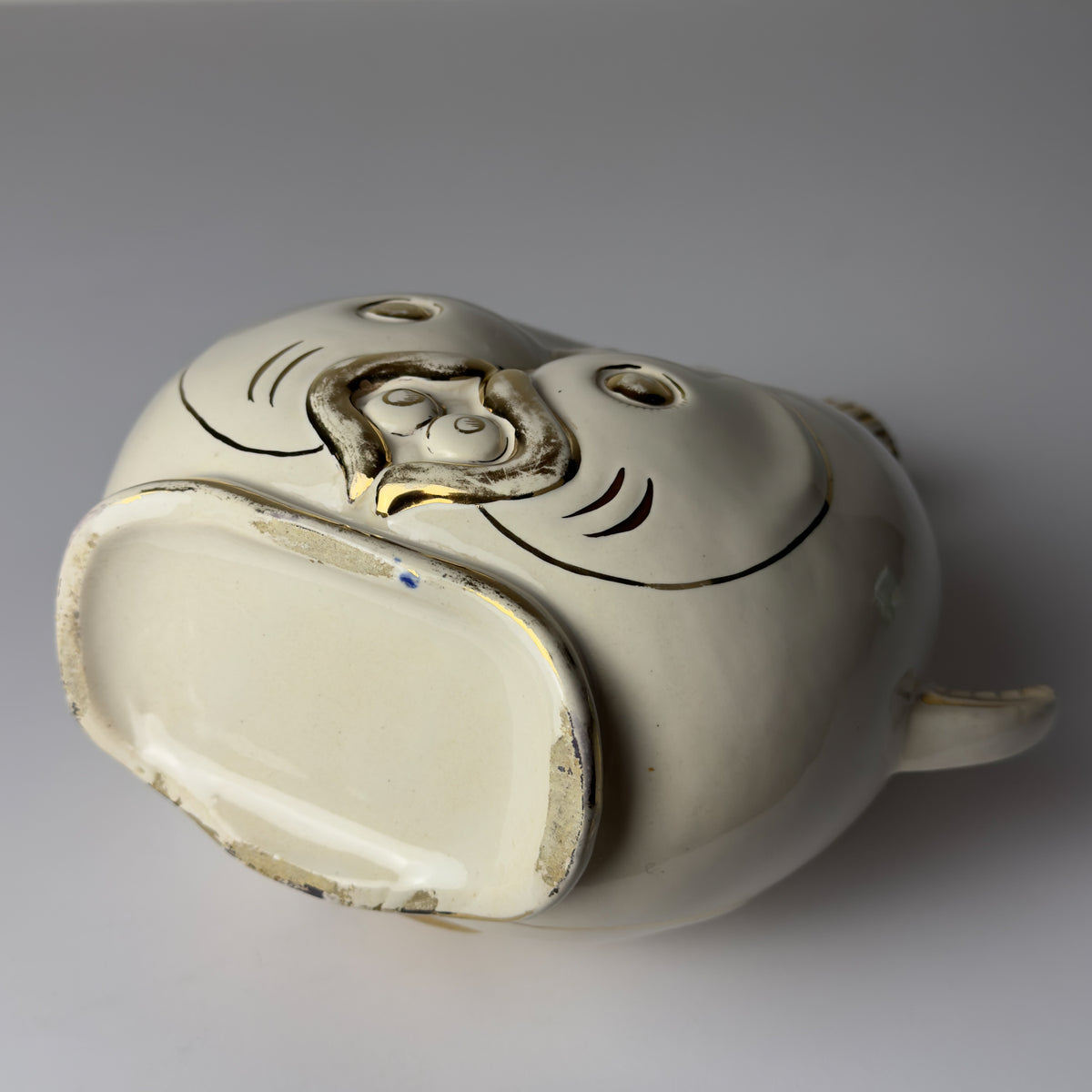 Vintage ceramic fish-shaped vase, Italy 1950s