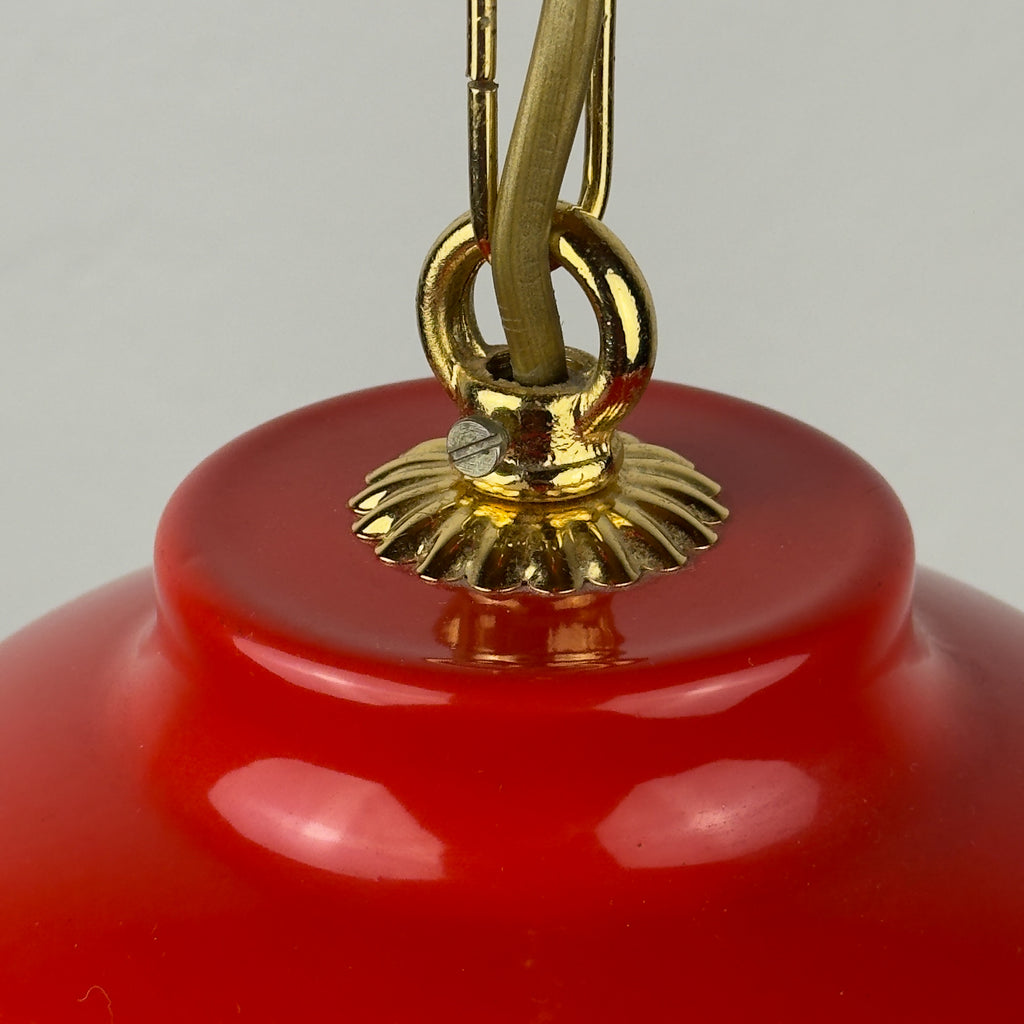 Vintage opaline glass pendant lamp Arianna by Piero Brombin for Artemide, Italy 1980s