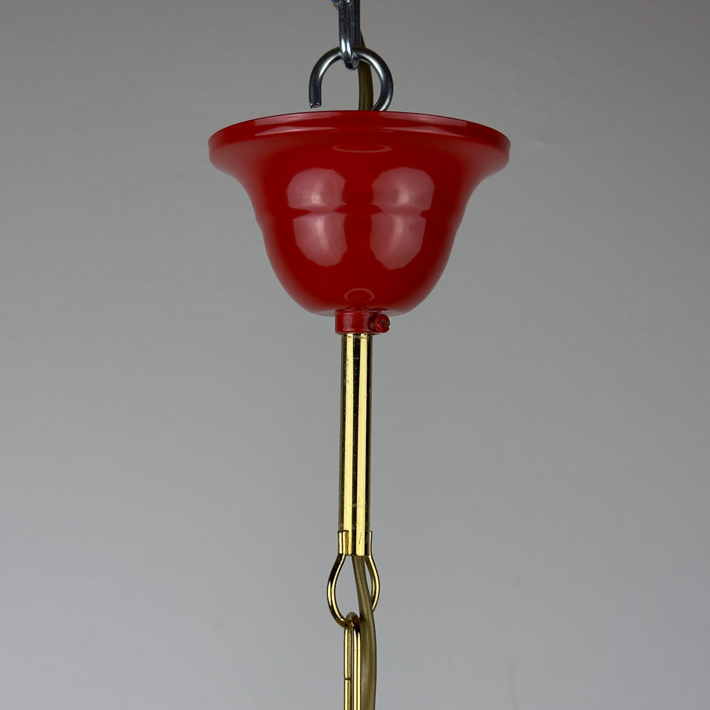Vintage opaline glass pendant lamp Arianna by Piero Brombin for Artemide, Italy 1980s