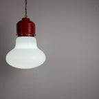 Vintage opaline glass pendant lamp Arianna by Piero Brombin for Artemide, Italy 1980s