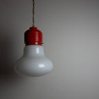 Vintage opaline glass pendant lamp Arianna by Piero Brombin for Artemide, Italy 1980s