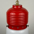 Vintage opaline glass pendant lamp Arianna by Piero Brombin for Artemide, Italy 1980s