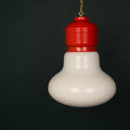 Vintage opaline glass pendant lamp Arianna by Piero Brombin for Artemide, Italy 1980s