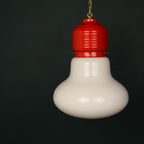 Vintage opaline glass pendant lamp Arianna by Piero Brombin for Artemide, Italy 1980s