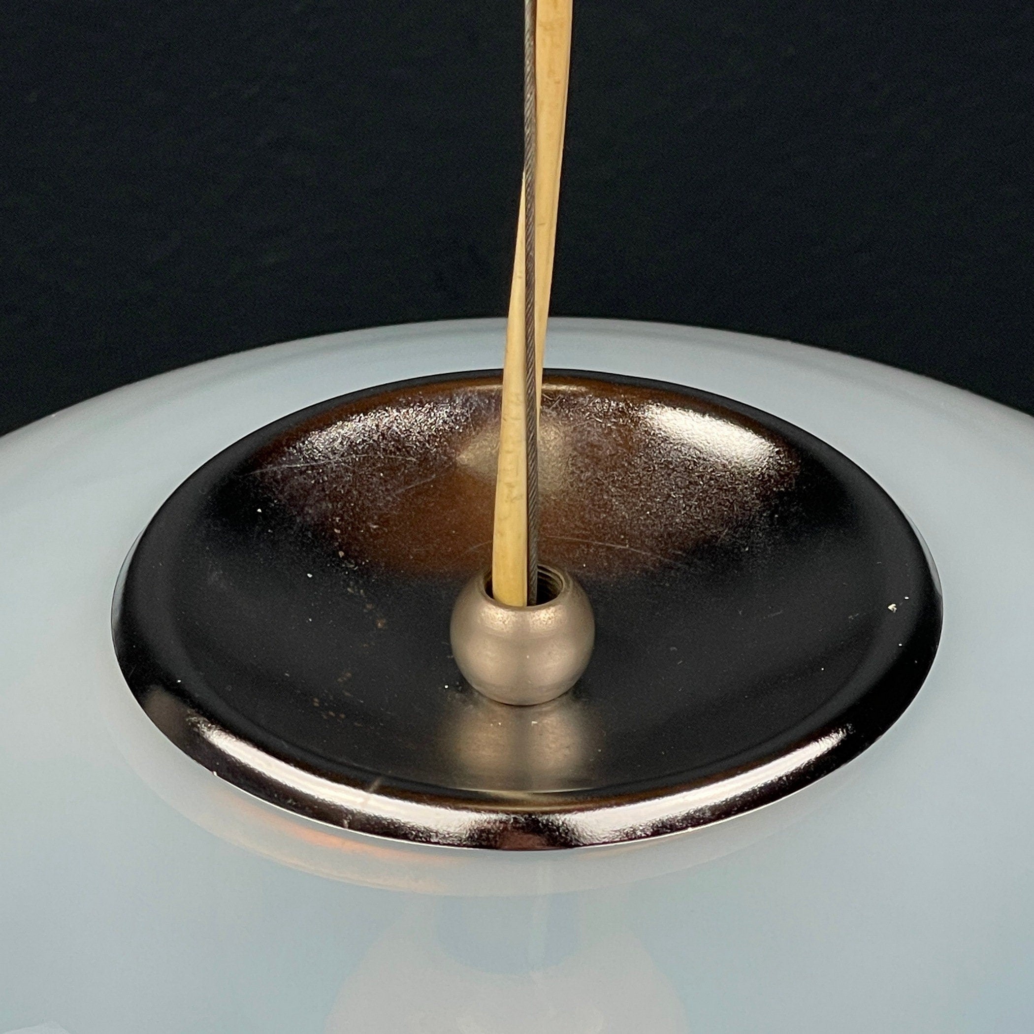 [Reserved, included shipping] Murano pendant lamp Egg by Leucos, Italy 1960s Mid-century italian modern lighting