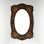 Vintage large wooden mirror, Italy 1970s