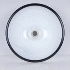 Murano pendant lamp White and Black, Italy 1980s