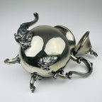 Antique silver on copper teapot by Theodore B. Starr, USA, end of the 19th century