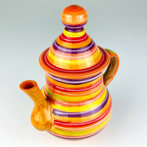 Multicolour Glazed Ceramic Pitcher, Yugoslavia, 1980s