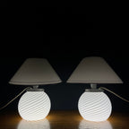 Murano Mushroom Table Lamps: Italian Modern Retro Decor, 1970s, Set of 2