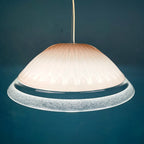 Vintage large pink murano glass chandelier Italy 1970s Mid-century murano pendant lamp