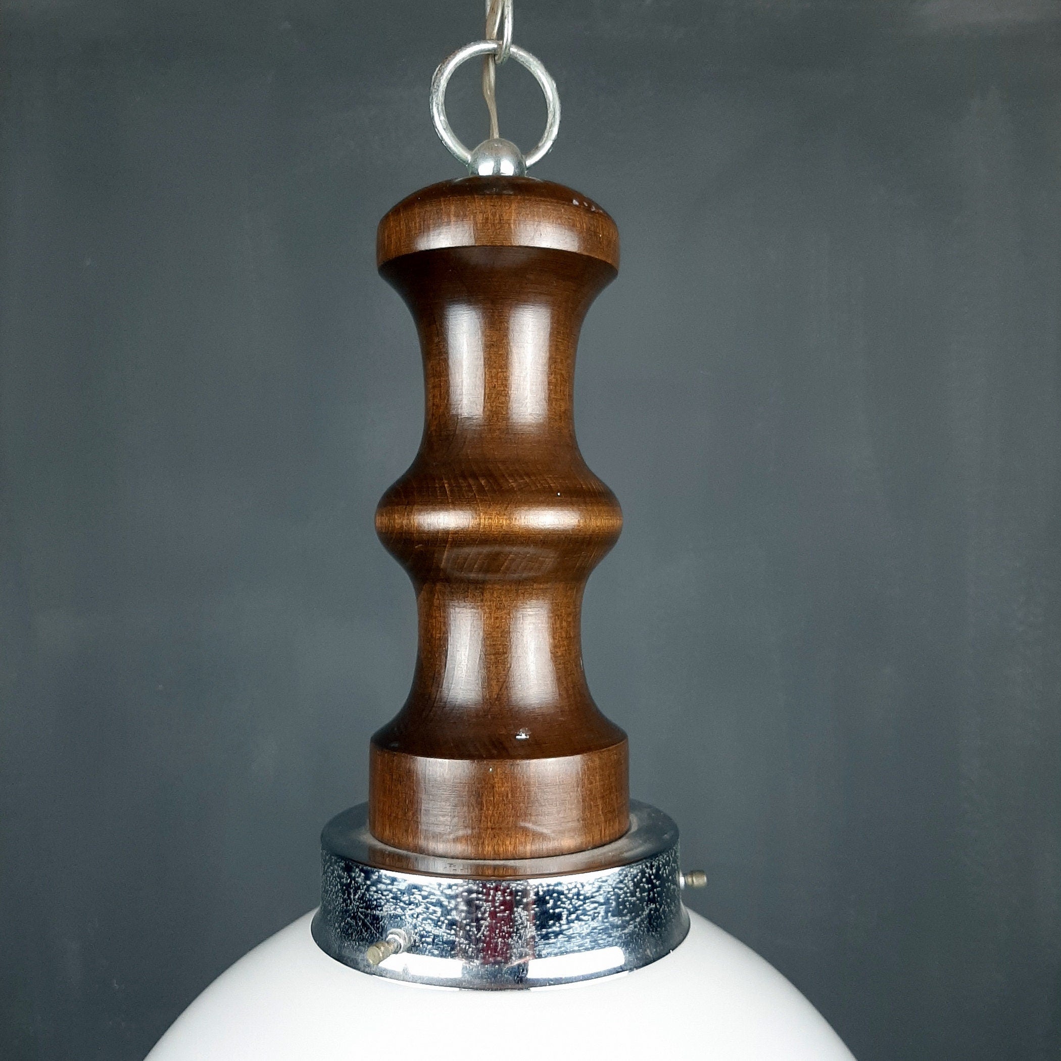 Large vintage murano glass pendant lamp by Mazzega Italy 1960s Mid-century lighting