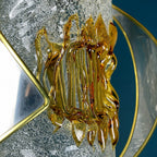 Vintage Amber Murano Glass Chandelier: Mazzega Toni Zuccheri, Italy 1970s