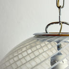 Vintage swirl murano pendant lamp, Italy 1970s