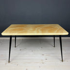 Mid-century beige coffee table Italy 1950s Art deco Vintage Italian Modern