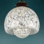 Vintage Murano Glass Mushroom Pendant Lamp: Carlo Nason Mazzega, Italy 1960s