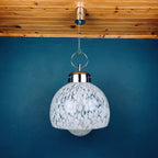 Vintage Murano Glass Mushroom Pendant Lamp: Carlo Nason Mazzega, Italy 1960s