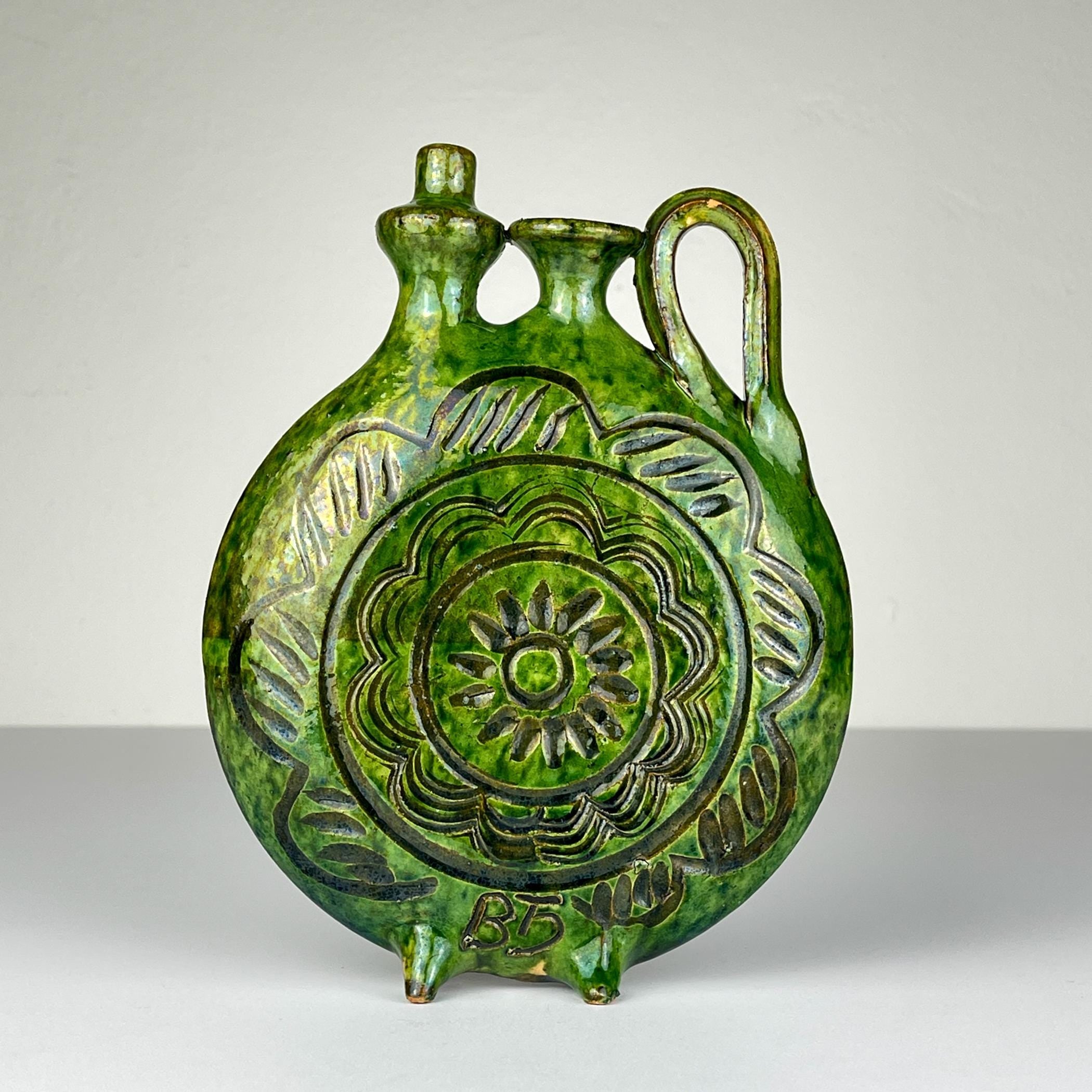Vintage ceramic bottle by Velimir Dordevic, Serbia, 1970s