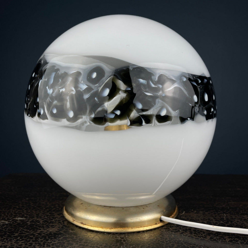 Mid-Century Modern Murano Glass Table Lamp: Italian 1970s Lighting