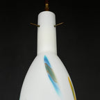 Multicolor opaline murano glass pendant lamp by Stilnovo, Italy 1950s, Mid-century modern
