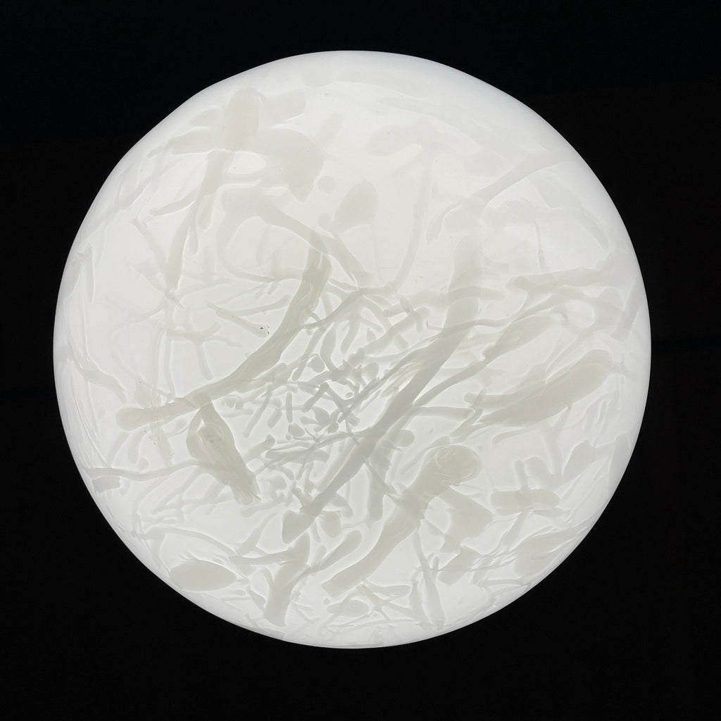 Classic white murano pendant lamp Italy 1970s Italian mid-century modern lighting