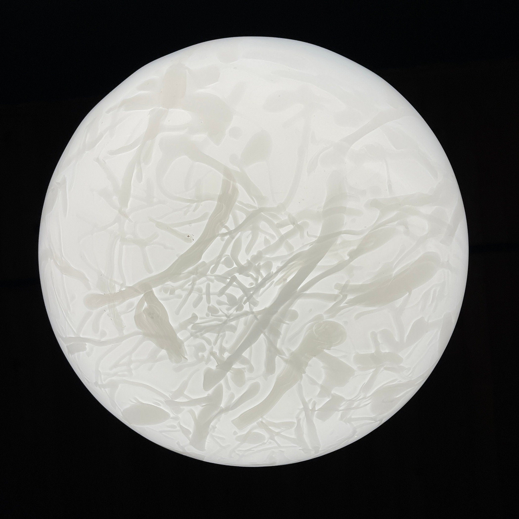 Classic white murano pendant lamp Italy 1970s Italian mid-century modern lighting