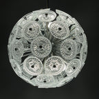 Vintage crystal chandelier Sputnik Dandelion Italy 1960s mid-century modern italian lighting