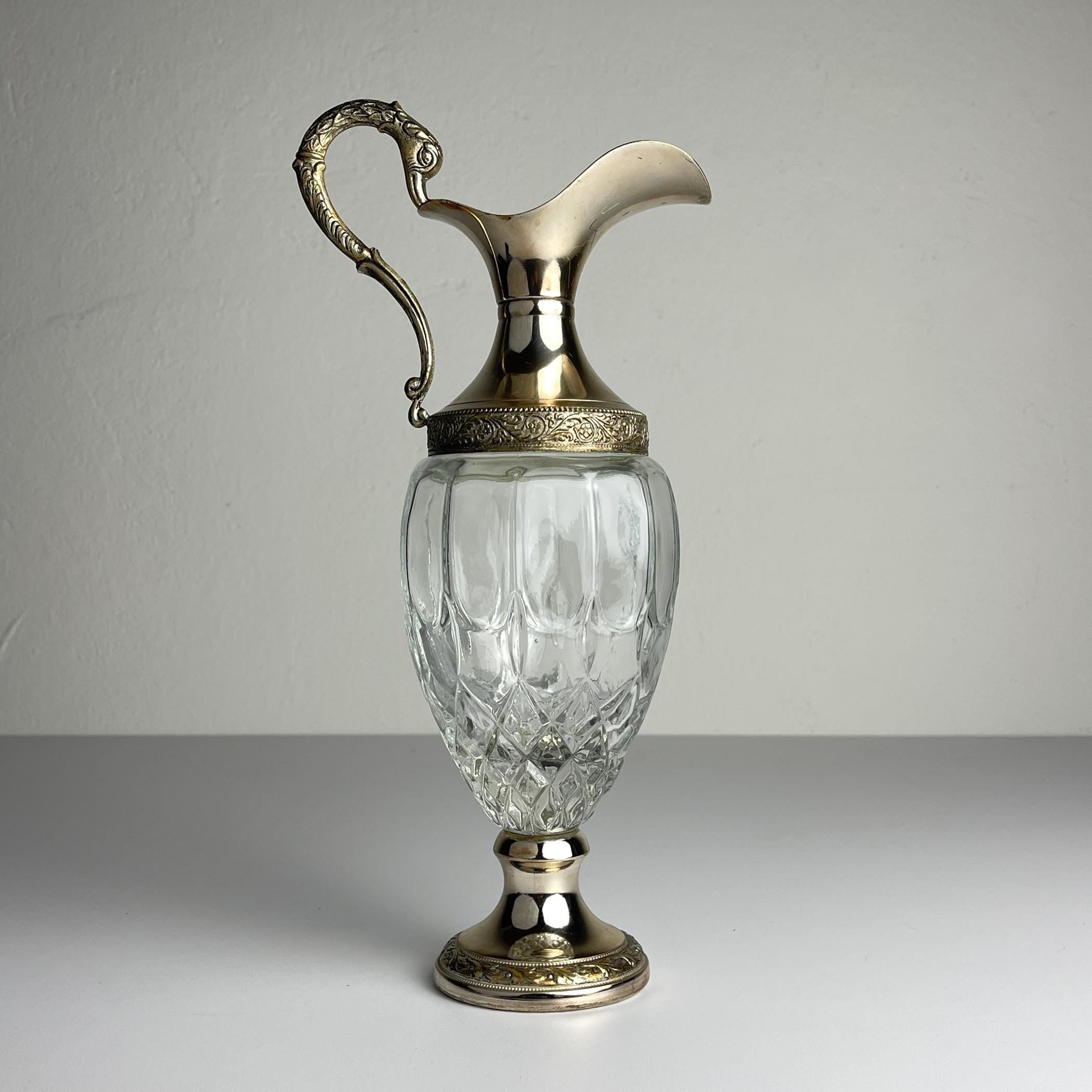 Vintage silver plated decanter Distillerie Buton Bologna, Italy, 1950s
