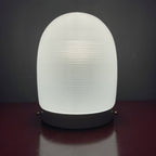 Mid-century white glass ceiling lamp Italy 1970s Retro home decor