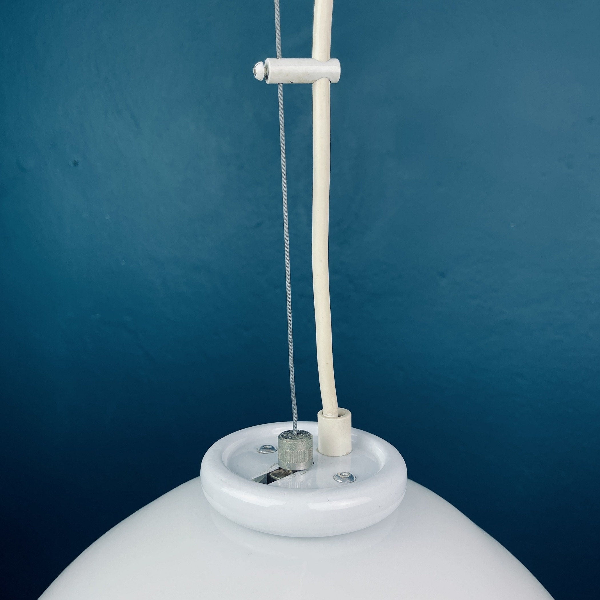 Vintage Murano Glass Pendant Lamp: 70s Italian Mid-Century Modern Lighting
