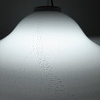 XL Mid-century white murano glass pendant lamp Italy 1970s Retro lighting Space age