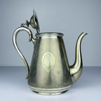 Antique silver plated coffee pot by BENETFINK&Co, Cheapside London, England, late 19th century