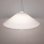 Retro swirl murano glass pendant lamp Italy 1970s Mid-century light