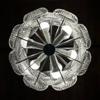 Vintage crystal chandelier Dandelion Italy 1960s mid-century modern italian lighting